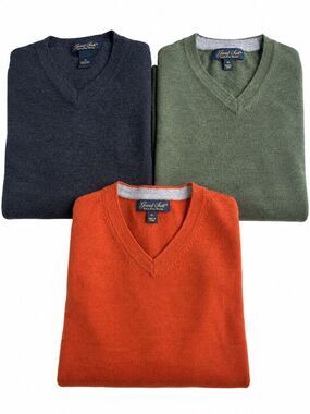 Lot Of 3 Garret Scott Extra Fine Merino Wool Sweater Size XL
